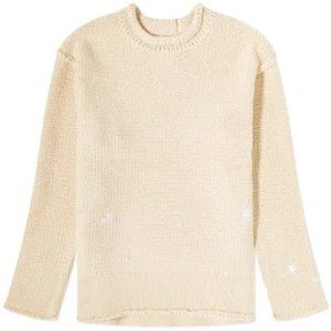 R13 Boxy Sweater Natural With Paint Splatter- SIZE L TAGS ATTACHED